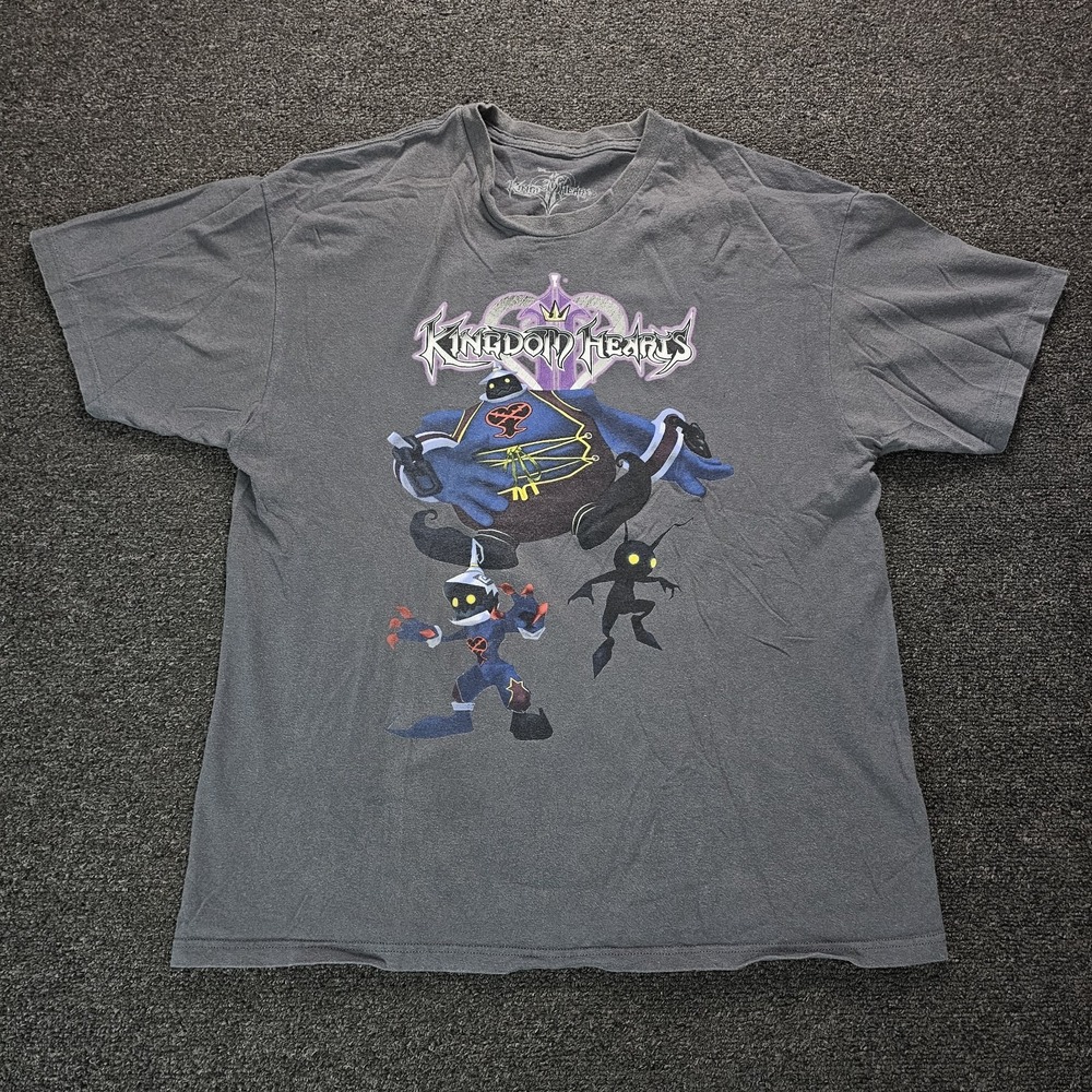 Vintage Kingdom Hearts Disney Shirt Mens Xl Game sora heartless shadows Y2k - Picture 2 of 8